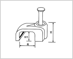 E0111 Square Cable Clips 2 Square Cable Clips