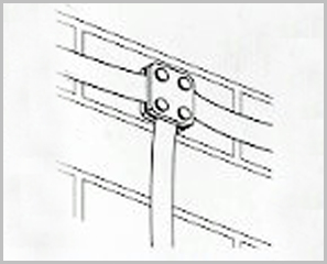 Brass Square Tape Clamp